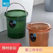 Camellia bucket plastic household water storage large thick bucket portable laundry bucket water bath bucket