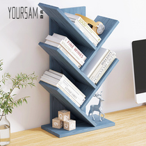 Bookshelf small table simple tree-shaped desktop bookshelf desk storage rack desk storage rack finishing rack