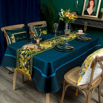 Tassel chenille retro American table runner rectangular waterproof anti-scald tablecloth dustproof TV cabinet cover cloth tablecloth