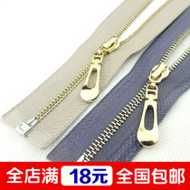 3 3 Number of metal copper zipped O teeth Swiss dental light gold zipper Single opening zipped zipped zipped zipped zipped and zipped zipped for a long zipper wholesale long zipper