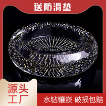 Light luxury diamond crystal glass ashtray creative personality trend fashion home living room office large