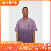 2ccm SSSAINT LOUIS Zhang Zhenyuan same purple gradient flash short sleeves
