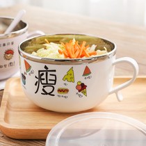 Creative ceramic bowl fresh Bowl instant bowl Bubble Bowl cartoon student bowl with lid dormitory bowl microwave oven tableware set