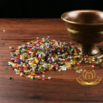 Special Buddhist supplies Buddha Pagoda zhuang zang repair for man zha pan eight for Qibao gravel color Agate colorful stone