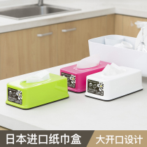 Japan imported paper towel box Living room free of punch toilet toilet plastic pumping paper box with lid paper towel containing box