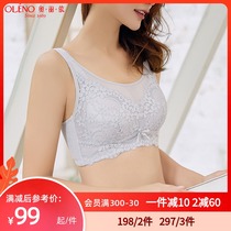  Big chest small underwear womens summer thin summer moisture-absorbing breathable bandeau anti-light beauty back bra summer 580