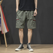 Official website flagship store summer new tooling shorts men loose size multi pocket Tide brand casual five-point pants Cotton