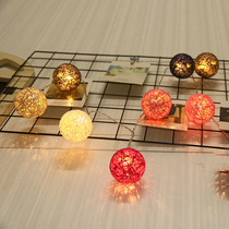 LED lights flashing lights gold and silver cotton ball string lights childrens tent room home Net red decoration dormitory star lights