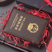 Head-layer cow leather lawyer Deacon certificate leather Leather Lawyer Certificate Leather Lawyer Certificate Cover of internship lawyers certificate cover Pebao