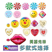 American Pioneer big cartoon colorful candy clown smiley face red lips rose love wedding aluminum foil balloon