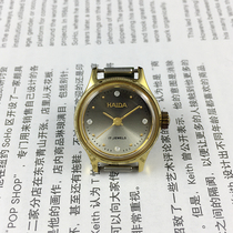 The original inventory Shanghai Haida brand yellow shell brown face manual mechanical female form diameter of 23mm sent strap