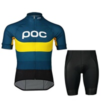 2020 POC team bike summer cycling suit with shorts sweat sweat speed dry and air breathable fabric for men and women