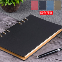 Nine-thousand-year stationery custom logo six-hole high-grade pearlescent color leather hollow A5 blank loose-leaf book custom-made loose-leaf notebook diary graffiti book wholesale