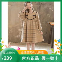 Tide Bala Girl Butterfly Knot Light Core Suede One-piece Dress Autumn Winter 2021 CUHK Tong Sweet Beauty Loose Doll Skirt