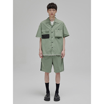 NANS imports SOLOTEX yarn waterproof anti - wrinkle and light - bulb push pocket function to short sleeve shirt