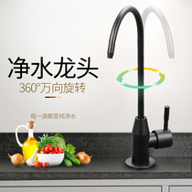 304 stainless steel water purifier faucet Kitchen water purifier faucet direct drink single cold household black