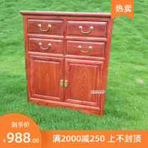 Mahogany sideboard hedgehog rosewood tea cabinet solid wood new Chinese style living room storage cabinet rosewood storage cupboard