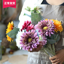 (mountain tree) simulation of thousands of solar flowers emulated sunflower silk flowers Van Gogh polychromatic yellow purple white powder