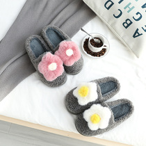 Cotton slippers women winter Bao hair plush thick warm lovely home lovers indoor non-slip thick-soled cotton shoes men