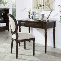 American solid wood desk minimalist home student writing desk small family desk bedroom multifunctional computer table and chairs