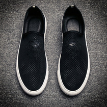 Tide brand mens shoes 2019 summer new Lefu shoes Korean youth leisure breathable mesh lazy lazy shoes board shoes mens tide