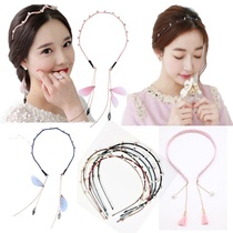 (Hairdresden Suit) Korean version of hair grottoes Fake Earrings Streaming Su-card Water Drill Press Hair Stirrup Hair Stirrup Hair Ornament Head Ornament
