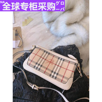 Japanese small square bag women 2019 New Plaid striped shoulder bag casual large plaid bag fashionable female