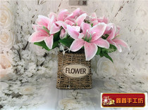 Straw vase desk decoration Water Grass vase handmade crafts fabric crafts