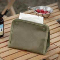 Portable Outdoor Camping Home Paper Cramps Box Towels Box Canvas Tabletop Paper Towels Box On-board Drawing Room Cramps