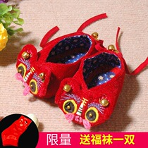 Baby handmade soft-soled single shoes full moon year-old male and female baby cloth shoes Baby tiger shoes Tiger shoes spring and autumn