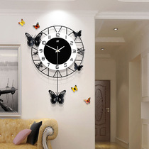 Fashion minimalist timepiece Eurostyle Living room hanging bell Creative Home Decorative Silent Clock Art Personality Quartz Wall Clock