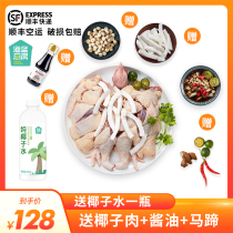 Hailan Kitchen Hainan Coconut Chicken Deluxe Edition Wenchang Chicken Complete Ingredients Hot Pot Ingredients Hot Pot Ingredients Soil Chicken Gift Box