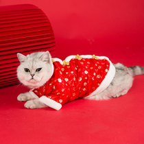 Disc button Down with New Years Eve Festive Kitty Puppies Winter Clothing Kitty Pets Two Feet Clothes British Short Blue Cats