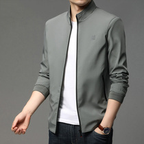 Coat men spring autumn 2021 New Korean trend slim Joker handsome stand-up collar high-end casual mens jacket