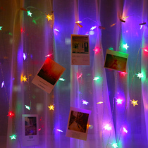 LED Little Colored Lights Flashing Lights String Lights Full of Star Room Bedrooms Dormitory Decorations Stars Light with nets Red light hanging lights
