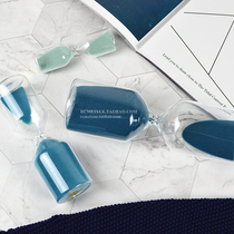 Sea blue hourglass timer ornaments simple modern personality Nordic home decoration time creative gift