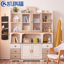 Solid wood bookcase modern minimalist book room furniture cabinet rack combination cabinet simple cabinet wood multifunctional cabinet