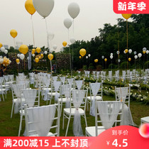 New chair back yarn wedding fabric decoration gauze wedding chair slub chair decoration mesh sign-in table decoration yarn