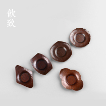 Pure copper teacup pad Copper cup holder Insulation teapot pad Tea ceremony Kung Fu tea base Saucer Teacup holder