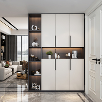 Entrance door Custom Footwear Cabinet Overall Home Doorway Large Capacity Door Hall Living-room Minimalist Modern Genguan Cabinet Integrated By Wall
