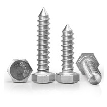 Large bolt wooden tooth screw 304 stainless steel full tooth outer hexagon self-tapping M10M12 * 30x45x55x100