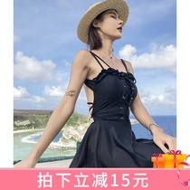 2020 New Conjoined Bikini Slim Fit Slim Fit Swimsuit Small Chest Conservative Day Series Swimsuit Womens Spa Hot Springs