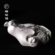 Plum blossom Chen Yihui Zheng Zheng iron bone Su Wu Shepherd Dehua ceramic statue handmade white porcelain home living room ornaments