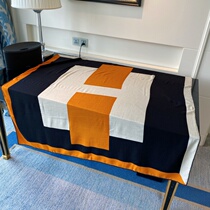 Recommended geometric color block soft silk cashmere square scarf autumn and winter air conditioning room travel shawl