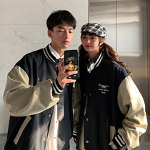 Couple outfit autumn fashion Korean version handsome wild jacket net infrared cover ins tide brand loose boys baseball suit