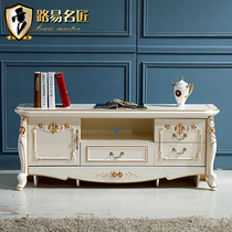 Louis famous craftsman European TV cabinet 1 6 meters gold ground cabinet French bedroom TV cabinet storage cabinet storage cabinet short cabinet