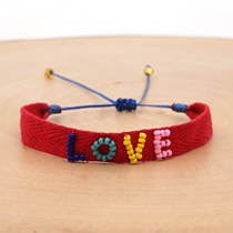 Niche design brand MGB woven handmade jewelry Net red popular webbing cute couple letter small bracelet