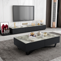 Italian rock board coffee table TV cabinet combination small apartment household modern minimalist 2021 new floor cabinet set