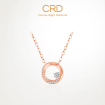 CRD Kleidi Mobius Ring 18K Gold Diamond Necklace Rose Gold Necklace Color Gold Real Diamond Pendant Clavicle Chain