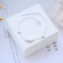 s925 sterling silver starfish bracelet female students simple Korean version of personality girlfriends silver bracelet Net red design niche hand decoration